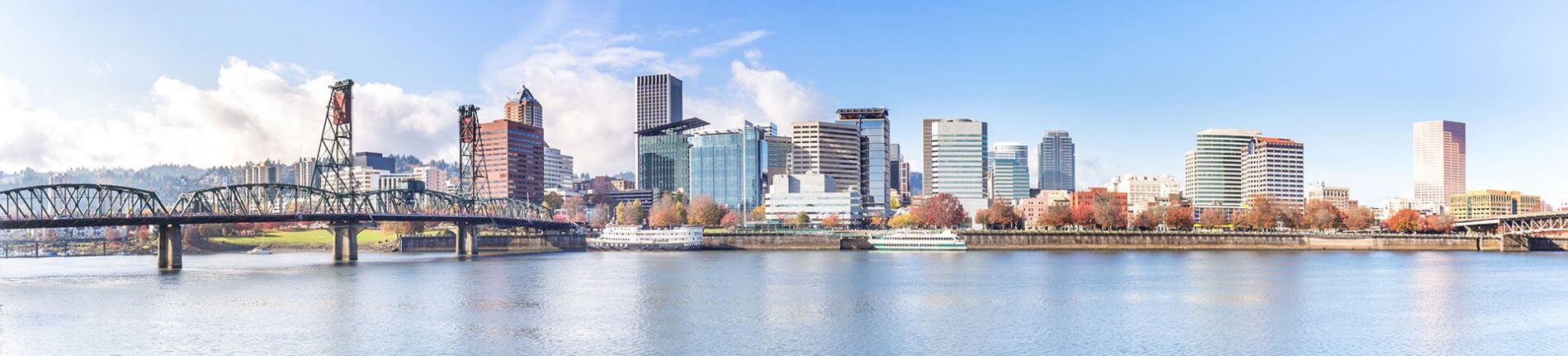 Skyline of Portland, Oregon.